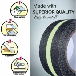 Non-Slip Adhesive Tape, Glow-in-the-Dark Non-Slip Safety Tape Improves Grip And Anti-Slip Safety Steps Indoor And Outdoor 5CMx5M - MODOU 7 Non-Slip Adhesive Tape, Glow-in-the-Dark Non-Slip Safety Tape Improves Grip And Anti-Slip Safety Steps Indoor And Outdoor 5CMx5M - MODOU -Floor Store 89807248 3