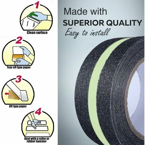 Non-Slip Adhesive Tape, Glow-in-the-Dark Non-Slip Safety Tape Improves Grip And Anti-Slip Safety Steps Indoor And Outdoor 5CMx5M - MODOU 3 Non-Slip Adhesive Tape, Glow-in-the-Dark Non-Slip Safety Tape Improves Grip And Anti-Slip Safety Steps Indoor And Outdoor 5CMx5M - MODOU - Image 3