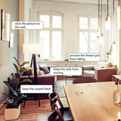 6M Double Sided Extra Strong 2 Pcs Double Sided Clear Strong Nano No Drilling Tape Reusable Multifunctional Washable Double Sided Tape For Carpets Cars (3M -Floor Store 91167836 5