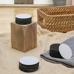 Pack Of 15 Double-sided Scratch-off Stickers Extra Strong Double-sided Adhesive Tape (rectangle 6 X 4 Cm, Black) -Floor Store 91171392 3