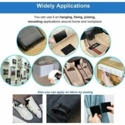 Set Of 15 Double-sided Scratch Stickers Extra Strong Double-sided Adhesive Tape (rectangle 6 X 4 Cm, Black), 8 Set Of 15 Double-sided Scratch Stickers Extra Strong Double-sided Adhesive Tape (rectangle 6 X 4 Cm, Black), -Floor Store 91172323 4