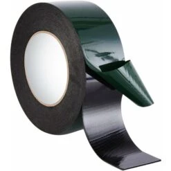 10m (50mm) Double Sided Foam Tape Waterproof Sponge Tape, Black