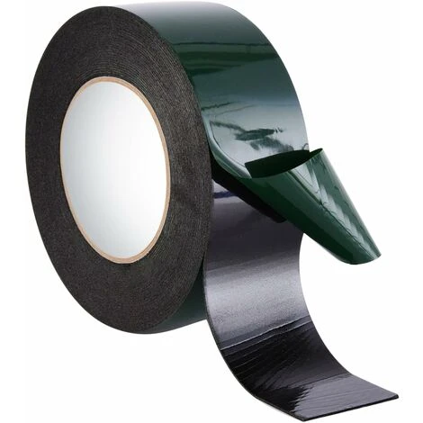 10m (50mm) Double Sided Foam Tape Waterproof Sponge Tape, Black 1 10m (50mm) Double Sided Foam Tape Waterproof Sponge Tape, Black
