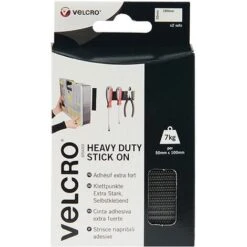 VELCRO® VELCRO Brand 60239 VELCRO Brand Heavy-Duty Stick On Strips (2) 50 X 100mm Black VEL60239 -Floor Store 92183840 3