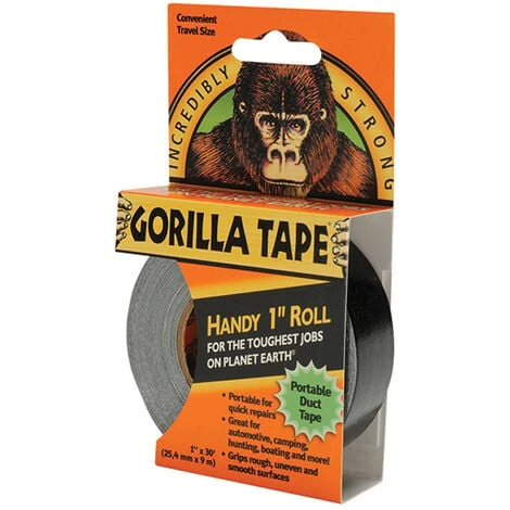 Gorilla Glue 3044401 Gorilla Tape Handy Roll 25mm X 9m Black GRGTHR 1 Gorilla Glue 3044401 Gorilla Tape Handy Roll 25mm X 9m Black GRGTHR