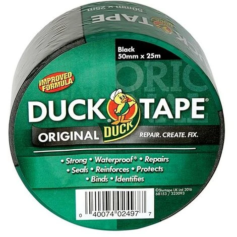 Shurtape 260124 Duck Tape Original 50mm X 25m Black SHU260124 5 Shurtape 260124 Duck Tape Original 50mm X 25m Black SHU260124 - Image 5