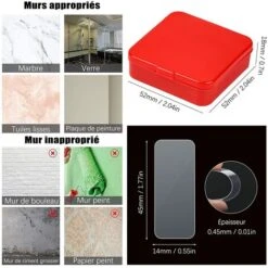 120 Pieces Extra Strong Double Sided Adhesive Tape Washable Clear Tape, Reusable Super Strong Waterproof Tape For DIY Home Or Car -Floor Store 92487052 3