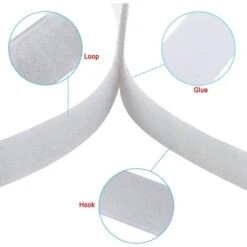 25M Extra Strong Self-adhesive Velcro Tape, Double-sided Adhesive With 20mm Wide Velcro Tape Self-adhesive Adhesive Pad -Floor Store 92866921 4