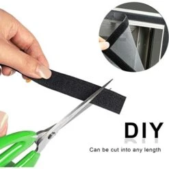 Double Sided Tape 8m Extra Strong Self Adhesive Velcro Tape 20mm Wide Black Sewing School Office Home -Floor Store 92866933 3