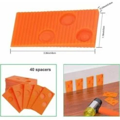 Laminate Flooring Kit With 40 Spacers, Double Headed Mallet, Tapping Block And Pull Up Bar (Orange) -Floor Store 94388580 4