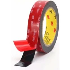3M Extra Strong Double Sided Adhesive Tape, Can Be Reused After Washing And Drying With Water, For Cars, Exterior And Interior Decorations (Black, 2.5cm 3m),